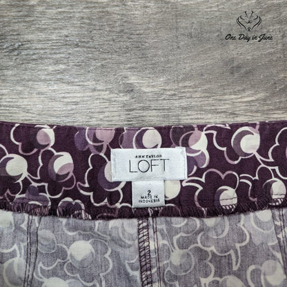 Loft Floral Mini Skirt Size 2
