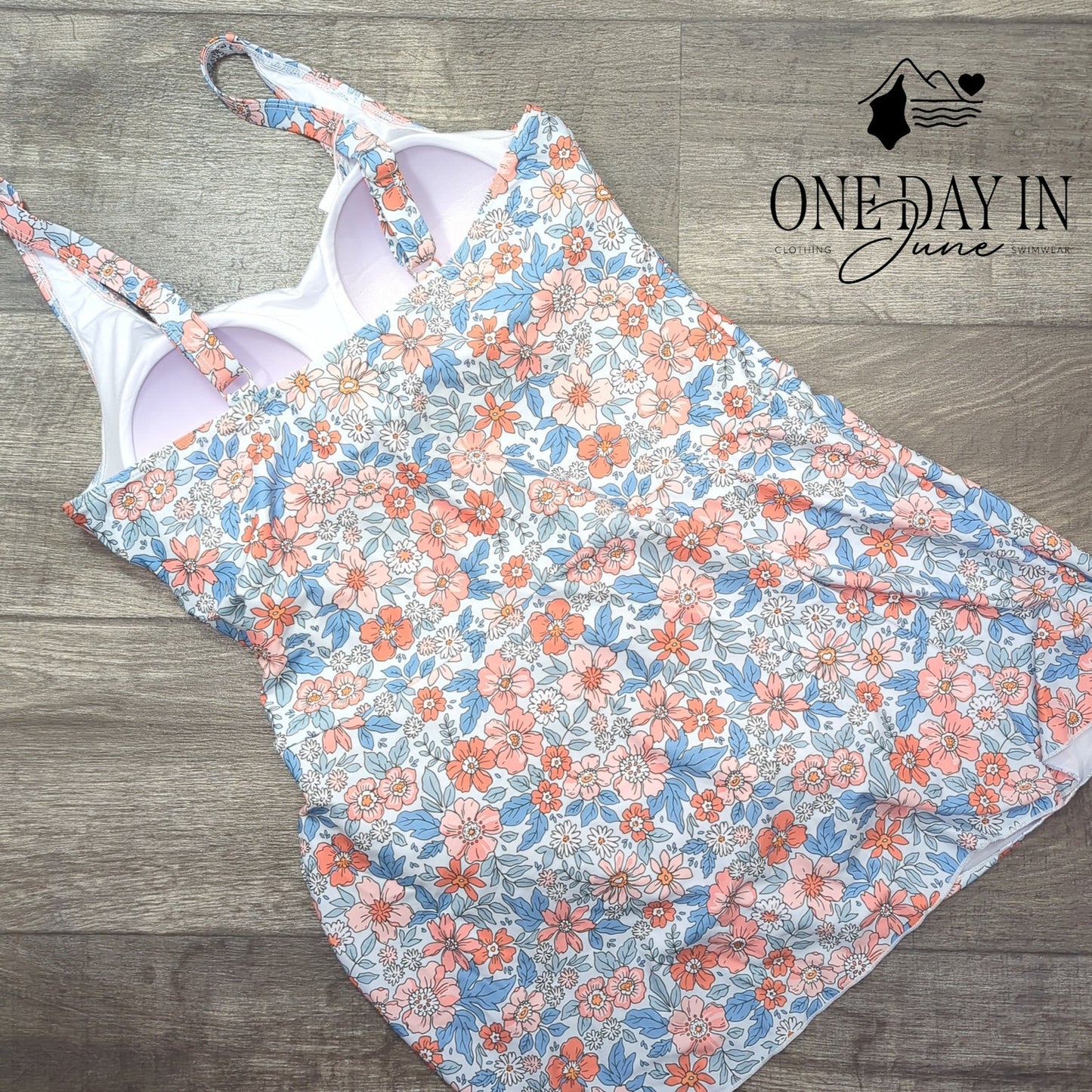 Eomenie Floral Skirted One Piece Swimsuit Size 2XL