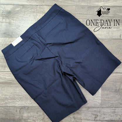 Chico's So Slimming Brigitte Shorts Navy Blue 10" NWT Size Chico's 2 (12)