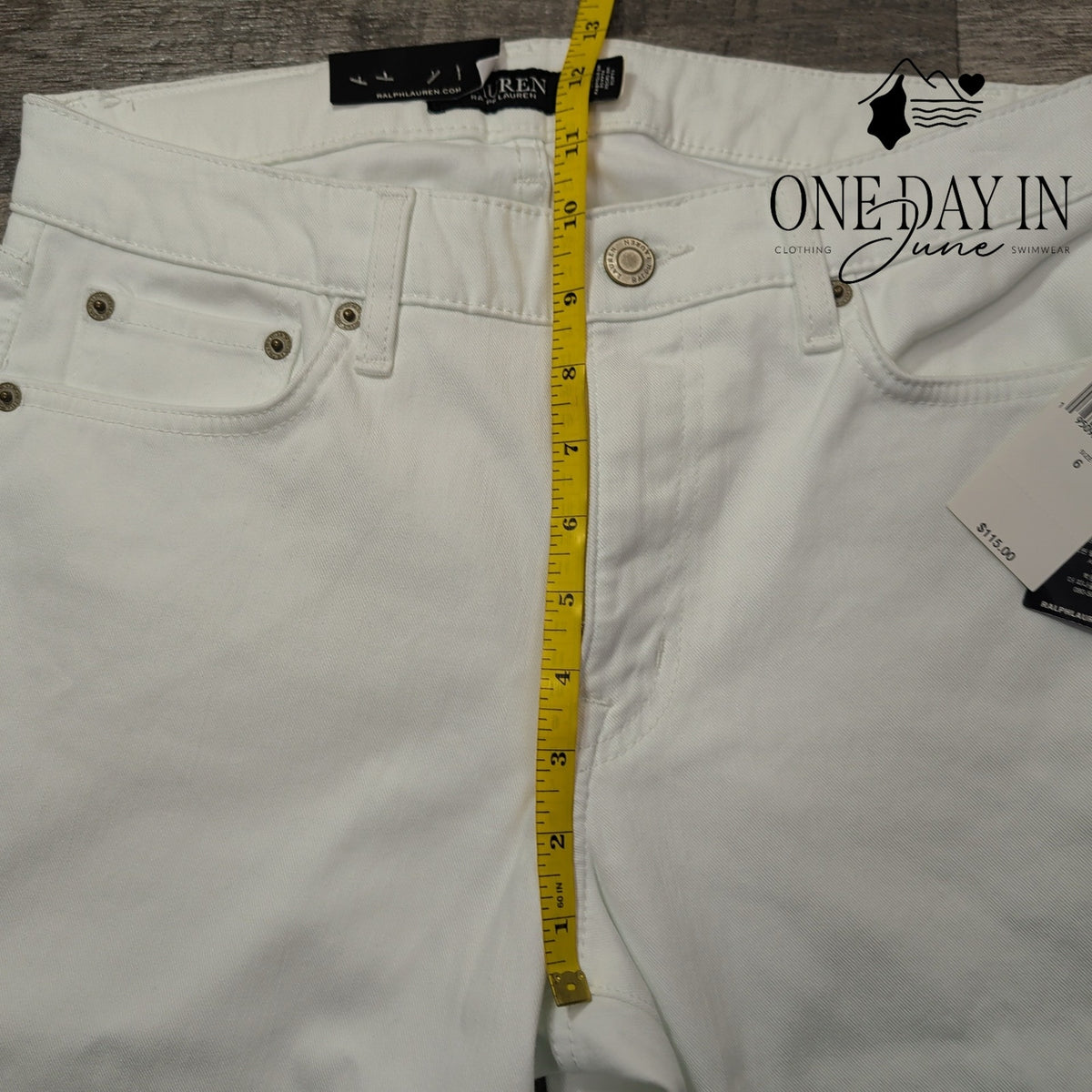 Ralph Lauren Curvy Mid Rise Skinny Jeans White NWT Size 6