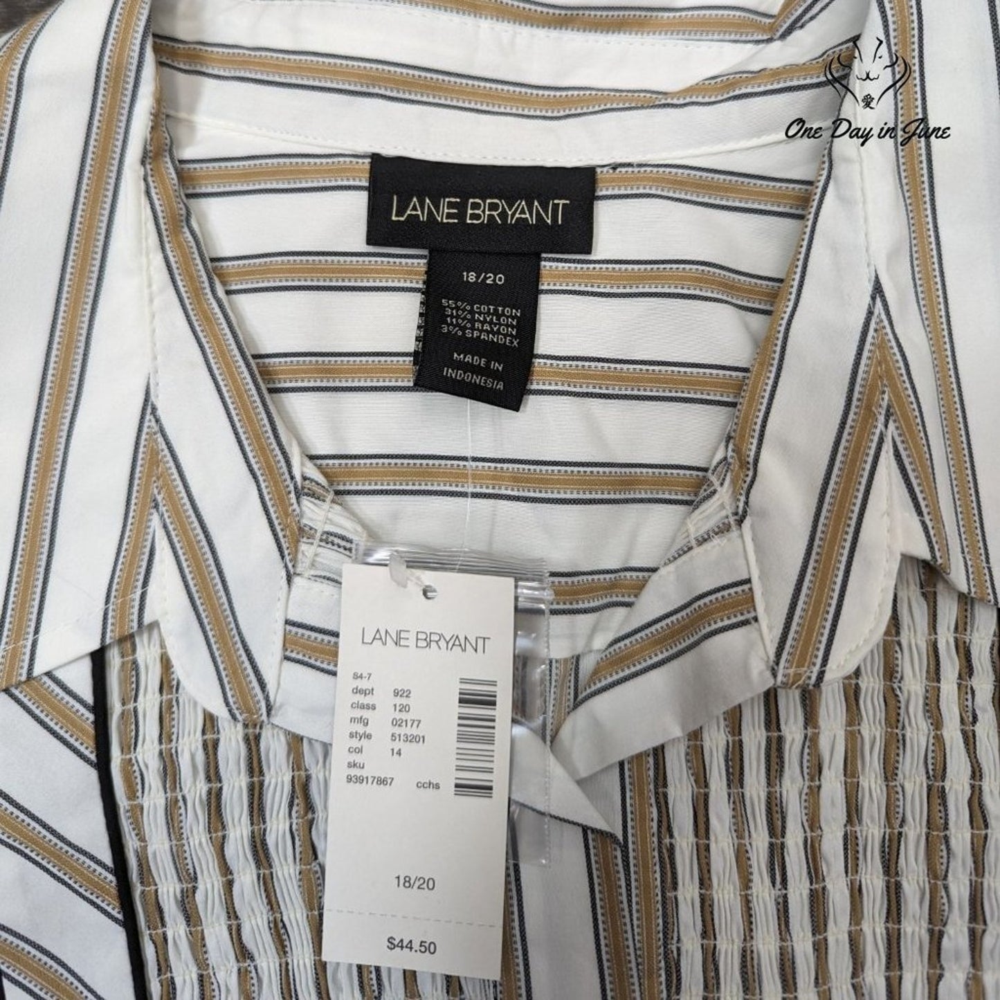 Lane Bryant Long Sleeve Button Down Top Size 18/20