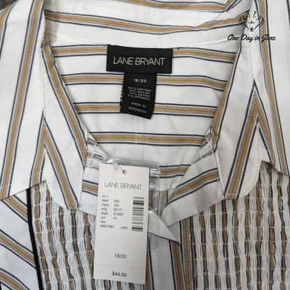 Lane Bryant Long Sleeve Button Down Top Size 18/20