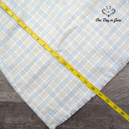 Dee Dee Blue White Plaid Tweed Lined A-Line Mini Skirt Size L
