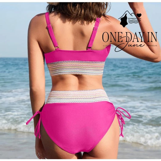 Blooming Jelly High Waist Bikini Swimsuit Size L