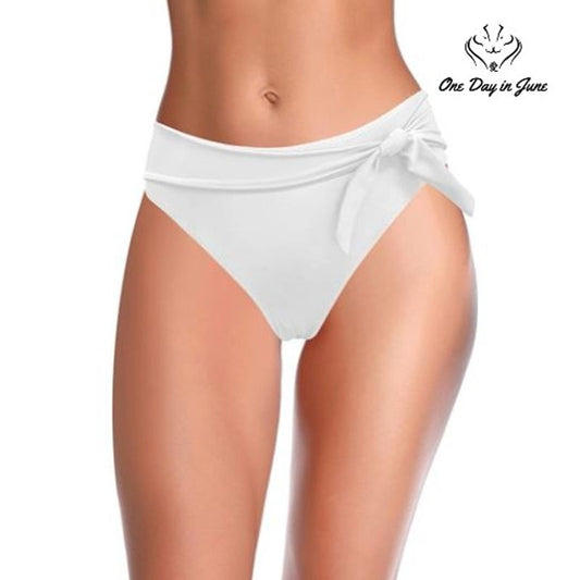 Shekini Tie Knot High Waist Bikini Bottom Size S