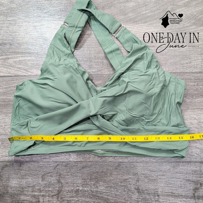Tempt Me Twist Front Adjustable Strap Bikini Top Size XL