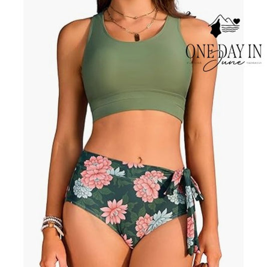 Aimage Crop Top Bikini Swimsuit Size S