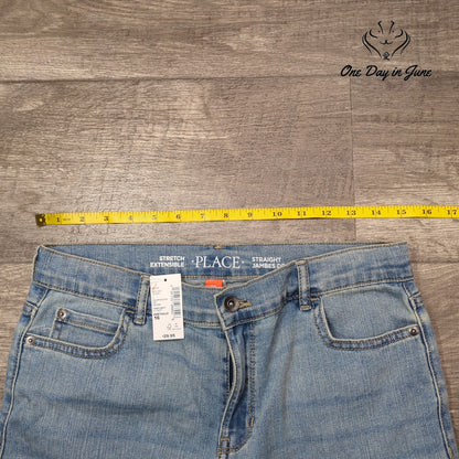 Childrens Place Boys Stretch Straight Leg Jeans Light Wash NWT Size 16