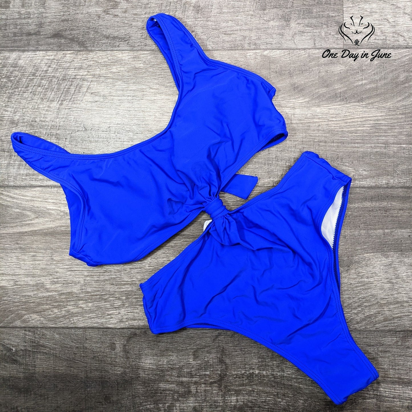 Amzbrly Cut Out Knot Front Monokini Swimsuit Size XL