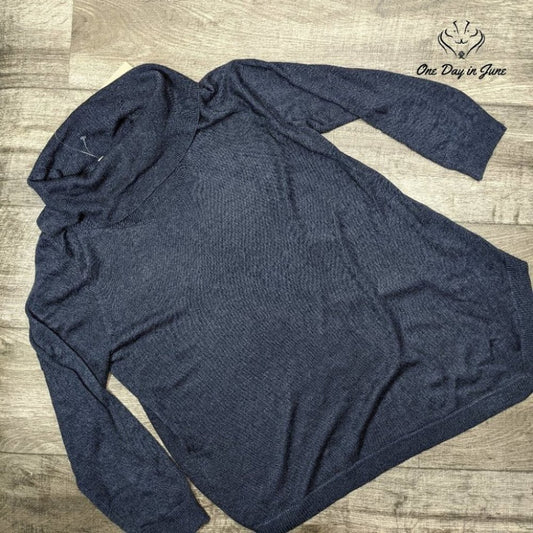 Joan Vass Turtle Neck Long Sleeve Asymetrical Sweater Size 1X