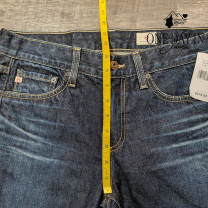 AG Adriano Goldschmied Straight Leg Jeans Dark Wash Blue NWT Size 4 (27)