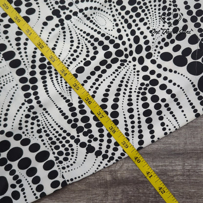 Kim Rogers Black White Abstract Dot Print Sleeveless Sheath Dress Size 14W