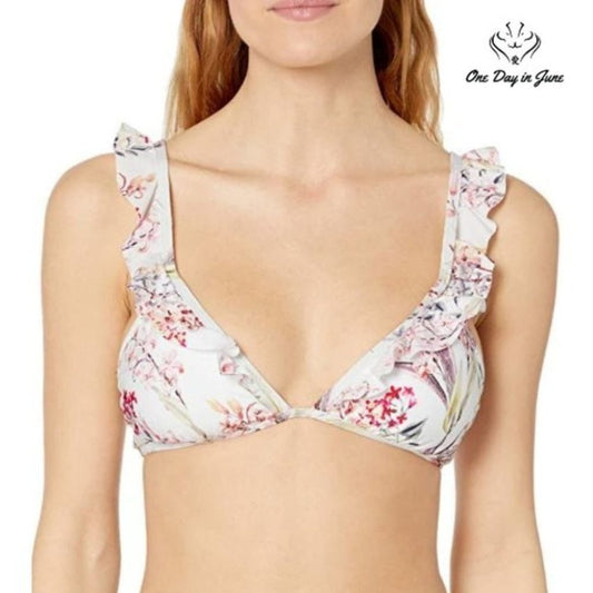 Vicious Young Babes Ruffle Bikini Top Swimsuit Size L