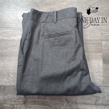 Talbots Heritage Wool Blend Straight Leg Dress Pants Gray NWT Size 14P