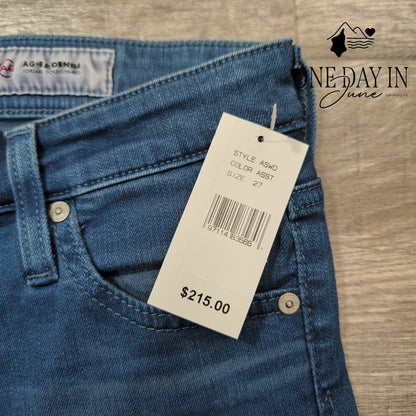 AG Adriano Goldschmied Farrah Skinny HighRise Blue Stretch Jeans NWT Size 4 (27)
