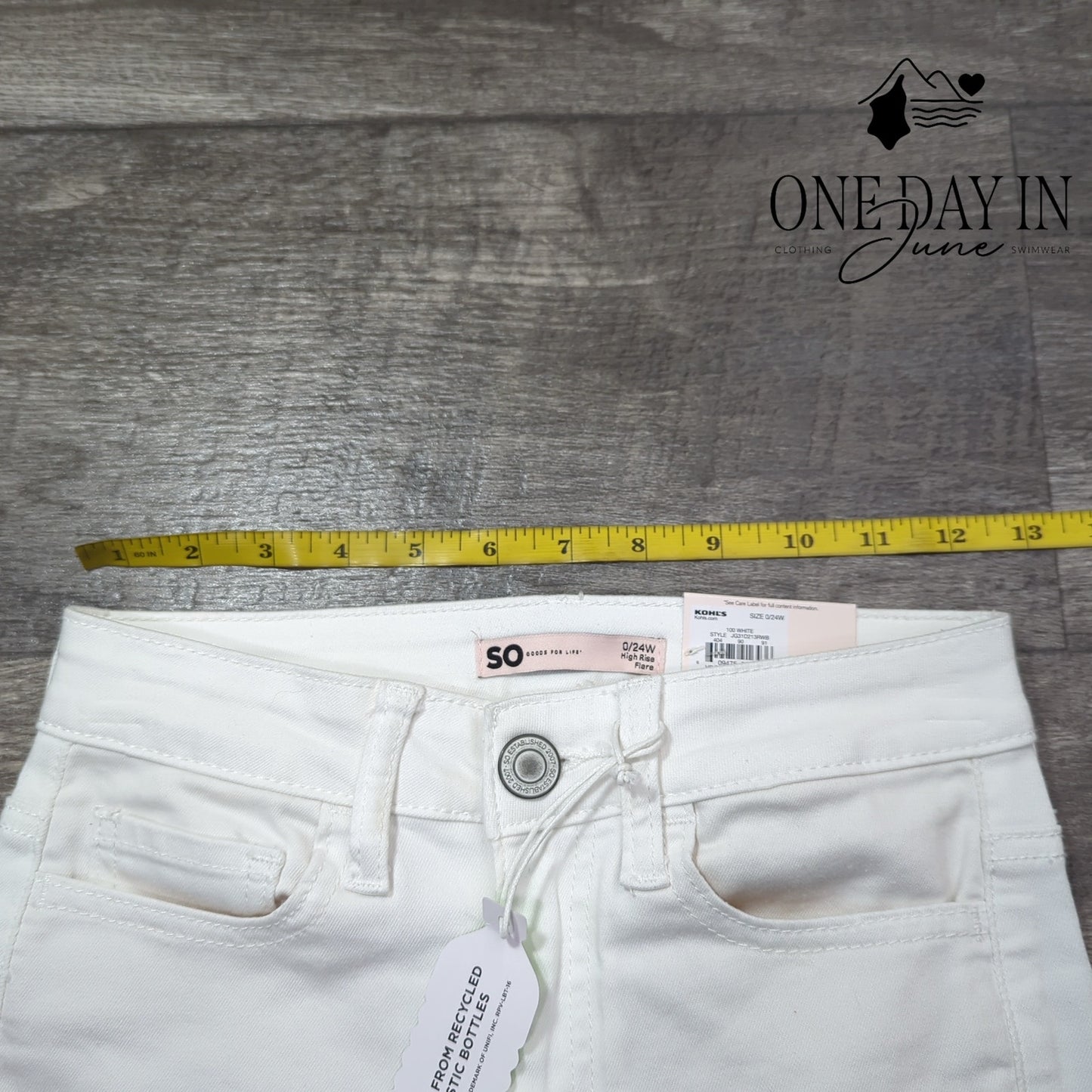 SO High Rise Split Hem Flare Jeans Size 0