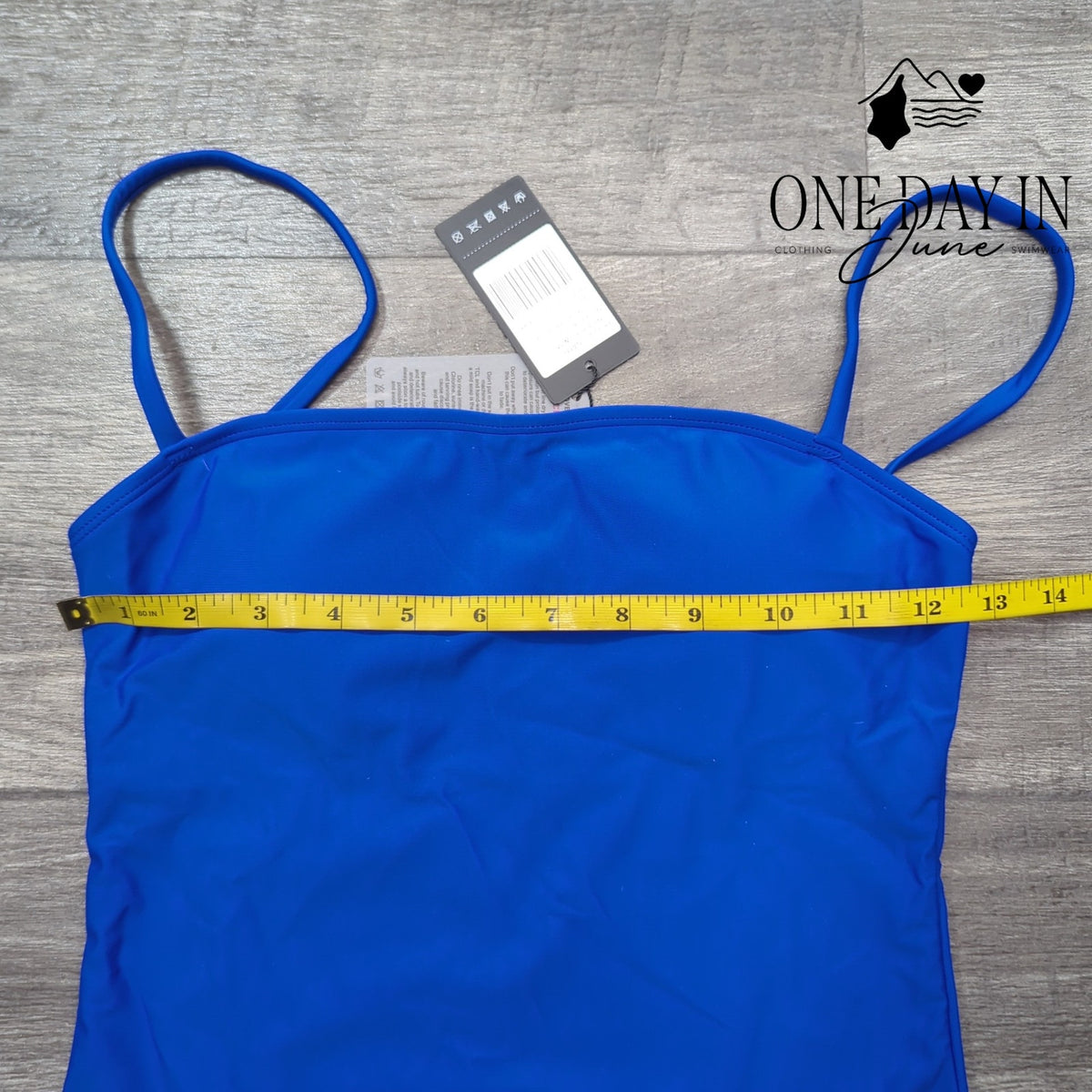 Relleciga Cheeky High Cut One Piece Swimsuit Royal Blue NWT Size S
