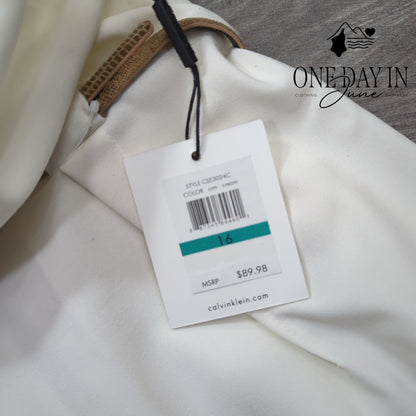 Calvin Klein Sleeveless Belted Midi Dress Size 16