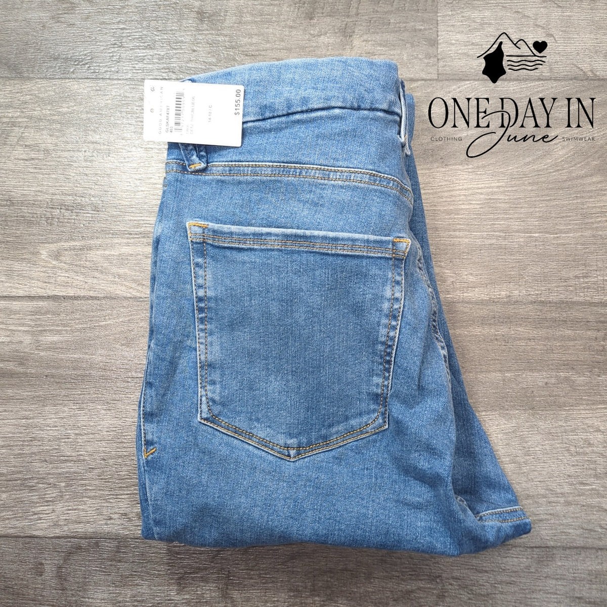 Good American Always Fits Good Legs Skinny Jeans NWT $155 Blue Size 14
