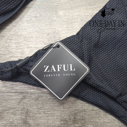 Zaful Textured Cheeky Bikini Swimsuit Size M