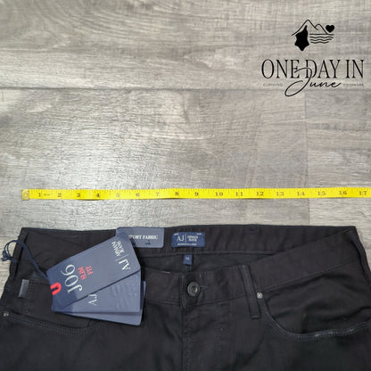 Armani Jeans Jeans J06 Slim Fit Black Stretch Denim NWT Size 32X34