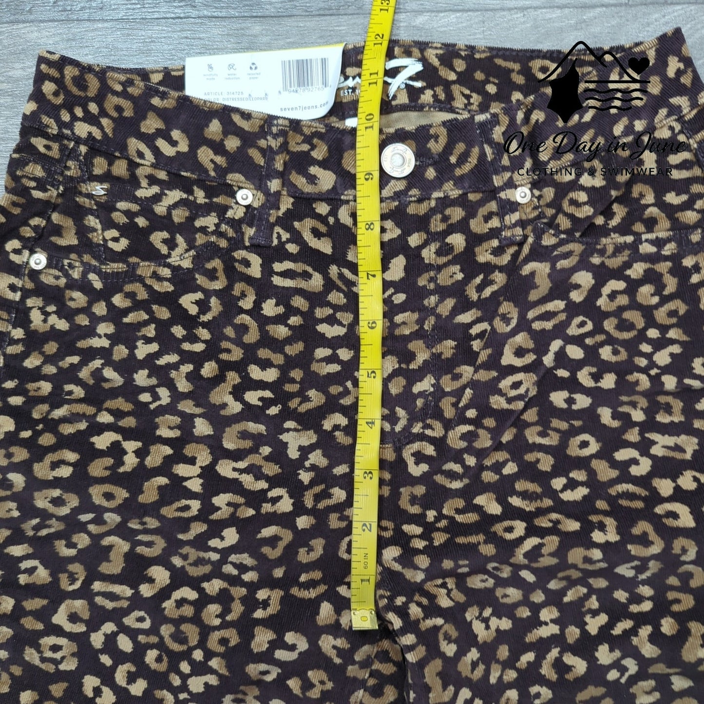Seven7 Printed Corduroy High Rise Skinny Pants Size 4