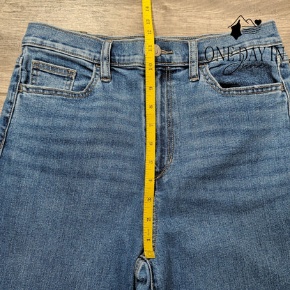 Joe's Jeans High Rise Wide Leg Jeans Medium Wash Raw Hem NWT Size 6 (28)