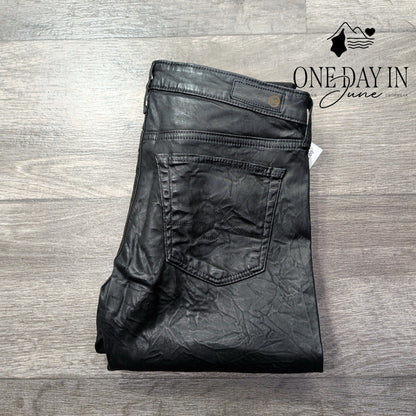 AG Adriano Goldschmied The Legging Ankle Faux Leather Jeans NWT Size 4 (27)
