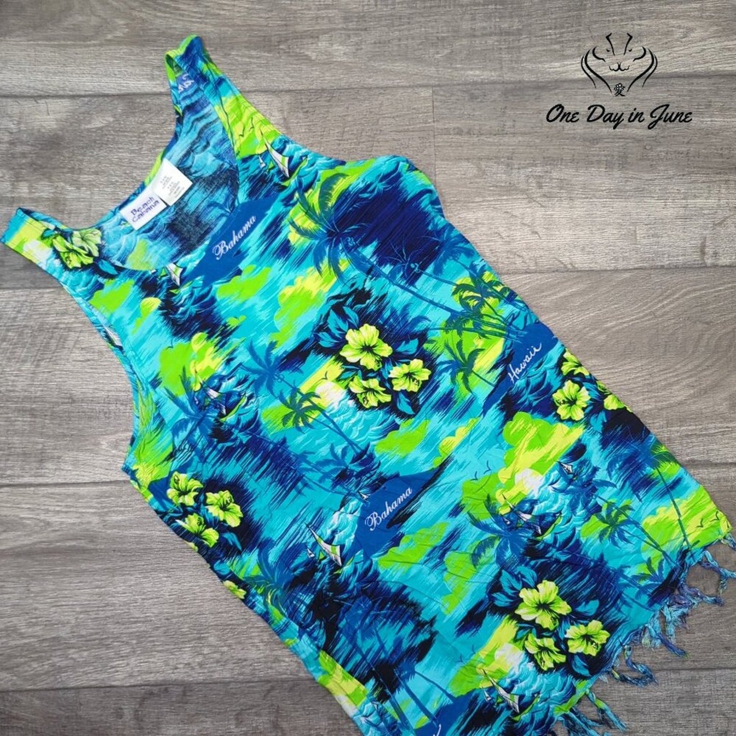 Beach Cabana Tassel Edge Tank Top Size M