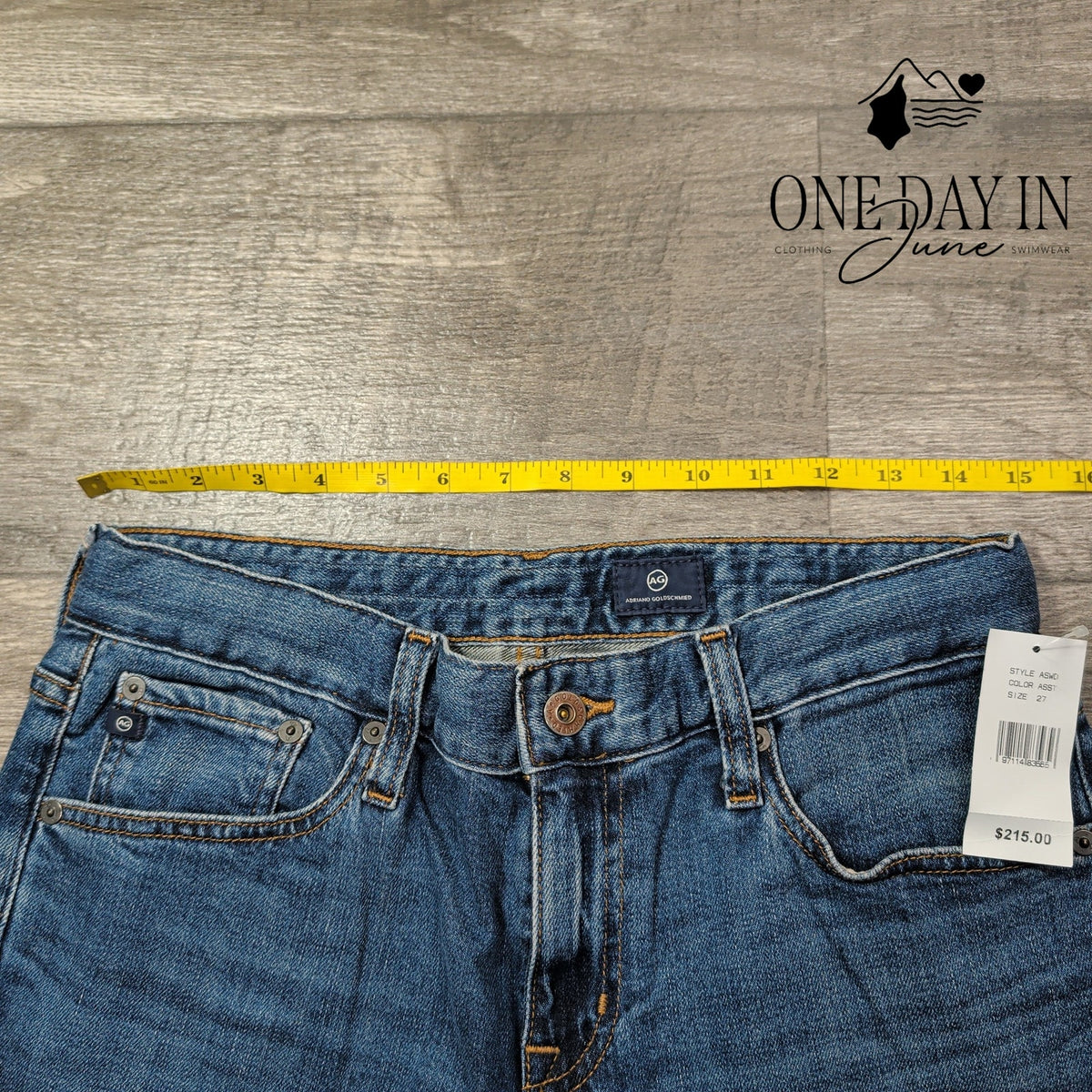 AG Adriano Goldschmied Straight Crop Jeans Medium Wash NWT $215 Size 4 (27)