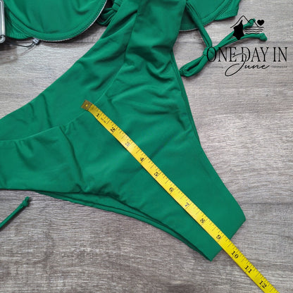 Zaful Tie Back Underwire Bikini Swimsuit Size M