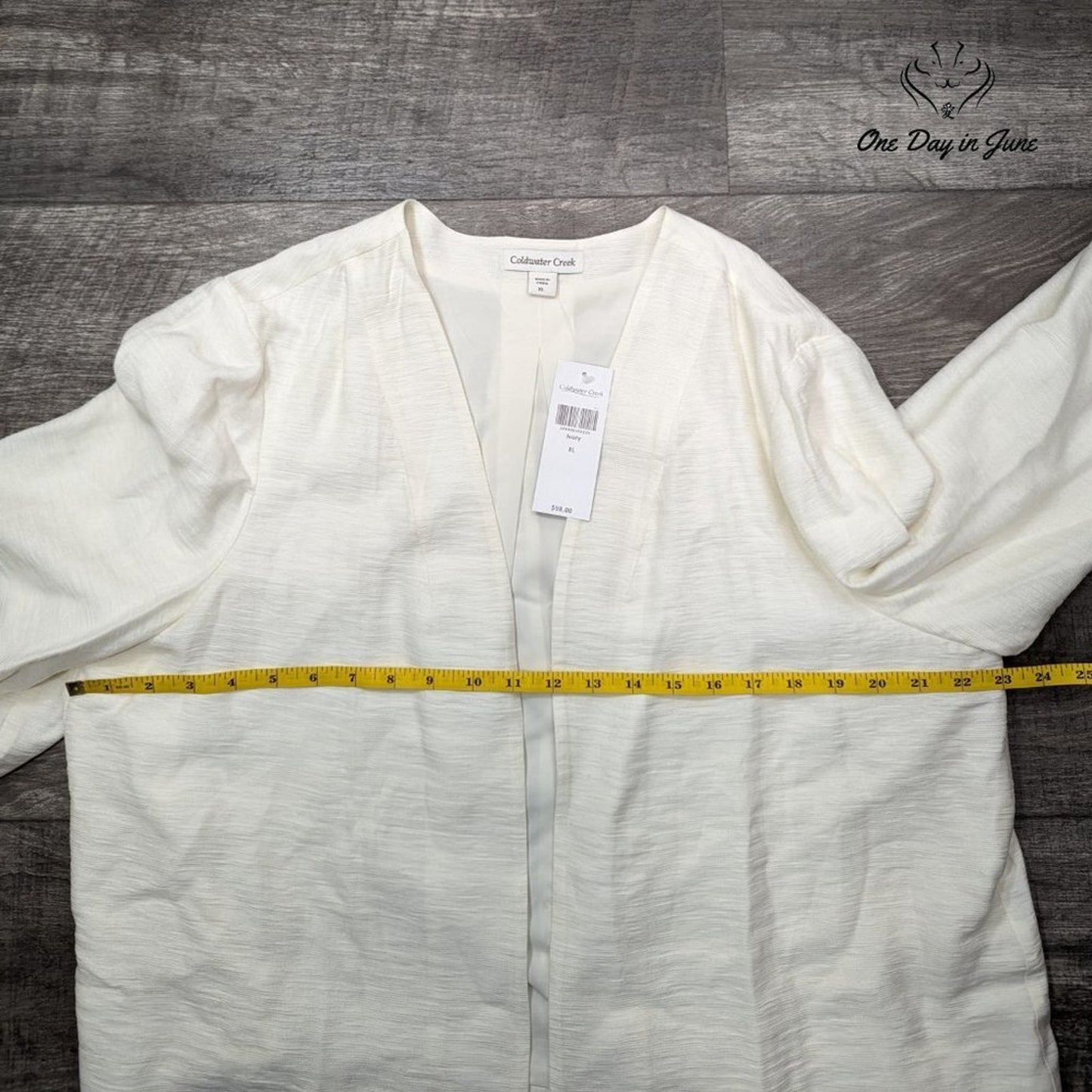 Coldwater Creek Buttonless Long Sleeve Blazer Size XL