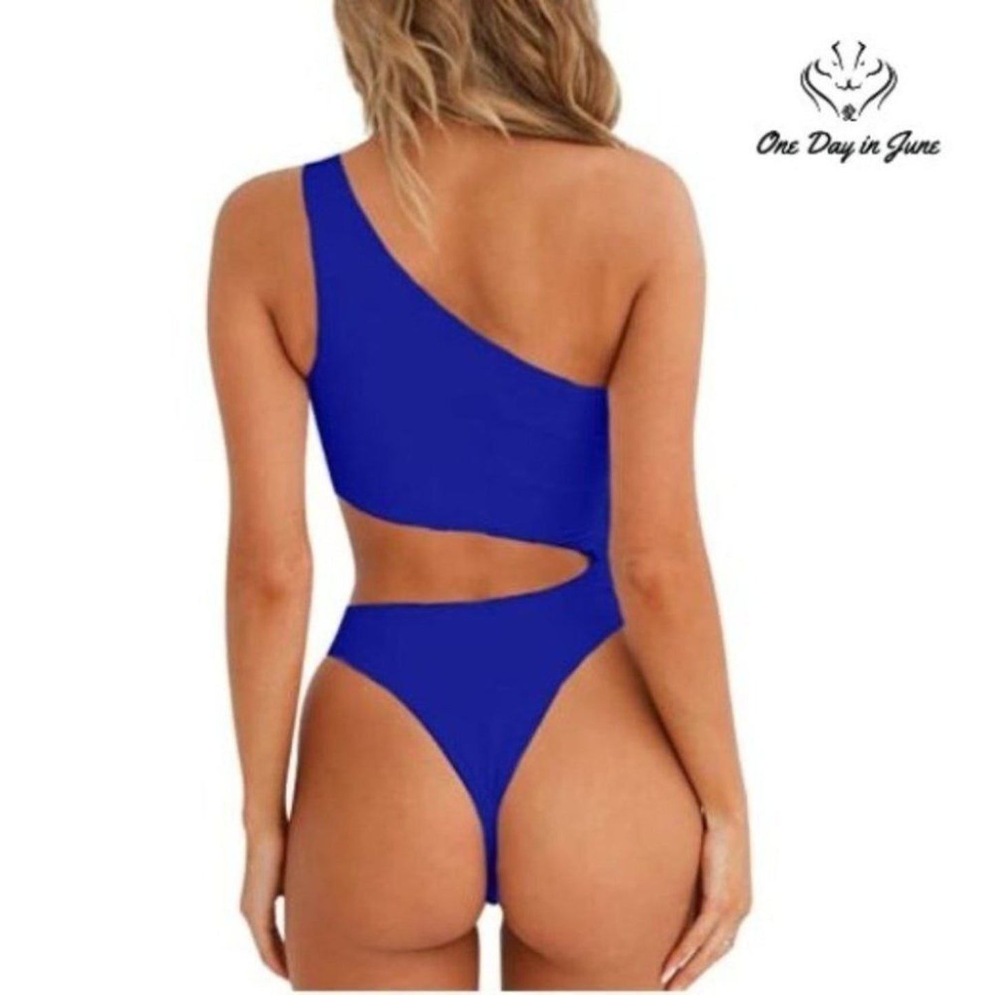 Beagimeg One Shoulder Cut Out One PieceNot Padded Size S