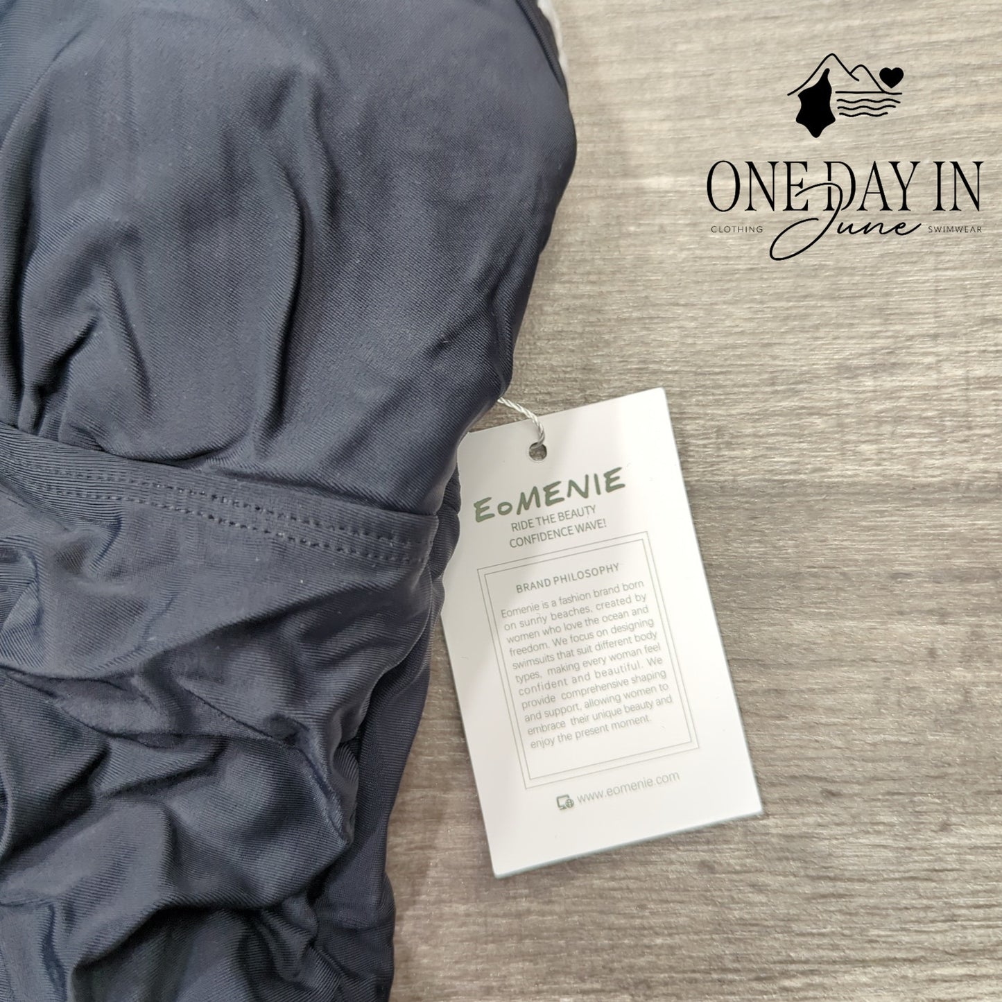 Eomenie Tie Back One Piece Swimsuit Size M