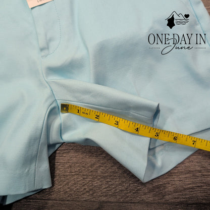 Banana Republic Flat Front Tailored Shorts Light Aqua Blue NWT Size 0