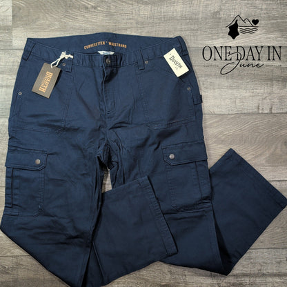 Duluth Trading DuluthFlex Fire Hose Cargo Work Pants Navy NWT Size 16