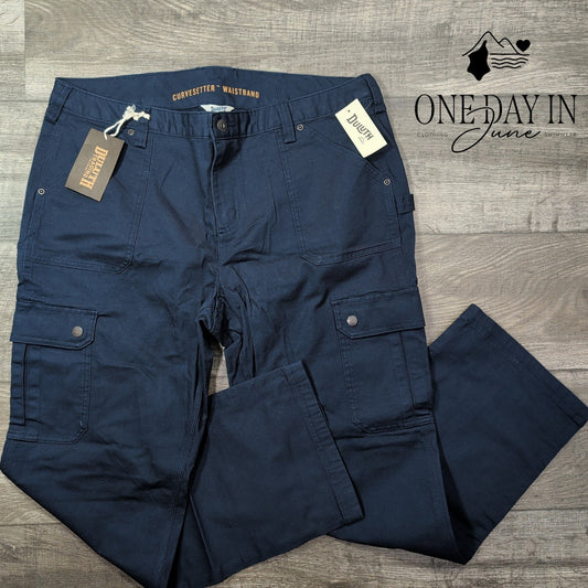 Duluth Trading DuluthFlex Fire Hose Cargo Work Pants Navy NWT Size 16