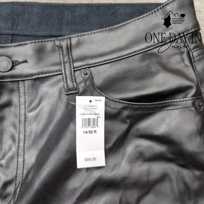 Gap Faux Leather Baby Boot Jeans Size 14