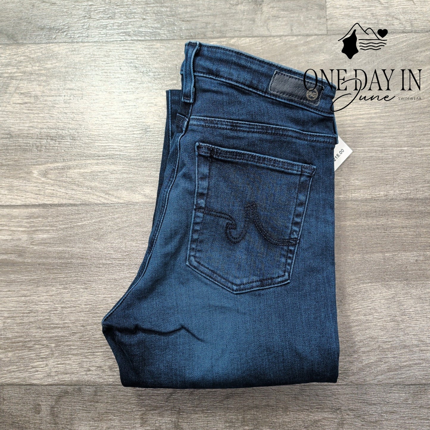 AG Adriano Goldschmied Jeans Straight Leg Dark Wash Stretch NWT $215 Size 4 (27)