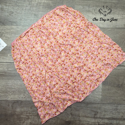 Love Fire Ditsy Floral Slip Mini Skirt Pink Pull On NWT Size XL