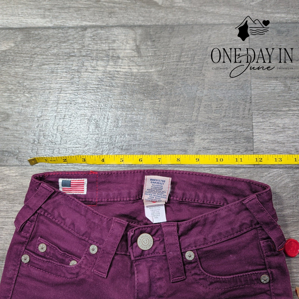 True Religion Tara Mid Rise Super Skinny Jeans Burgundy Purple NWT Size 00 (23)