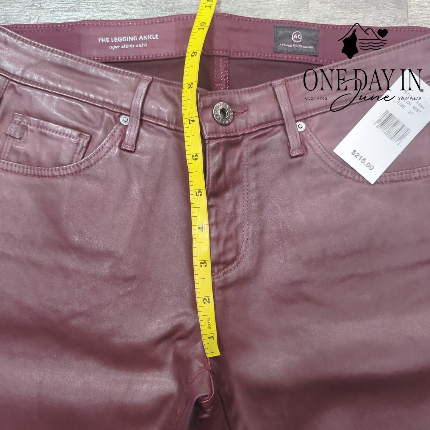 AG Adriano Goldschmied The Legging Ankle Faux Leather Jeans Size 27 (4)