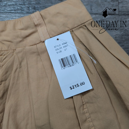 AG Adriano Goldschmied Hadley High Rise Pleated Culotte Pants NWT Size 4 (27)