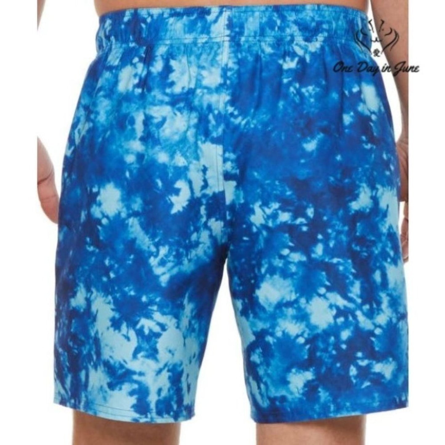 City Streets Modern Tie Dye Swim Trunks Size S
