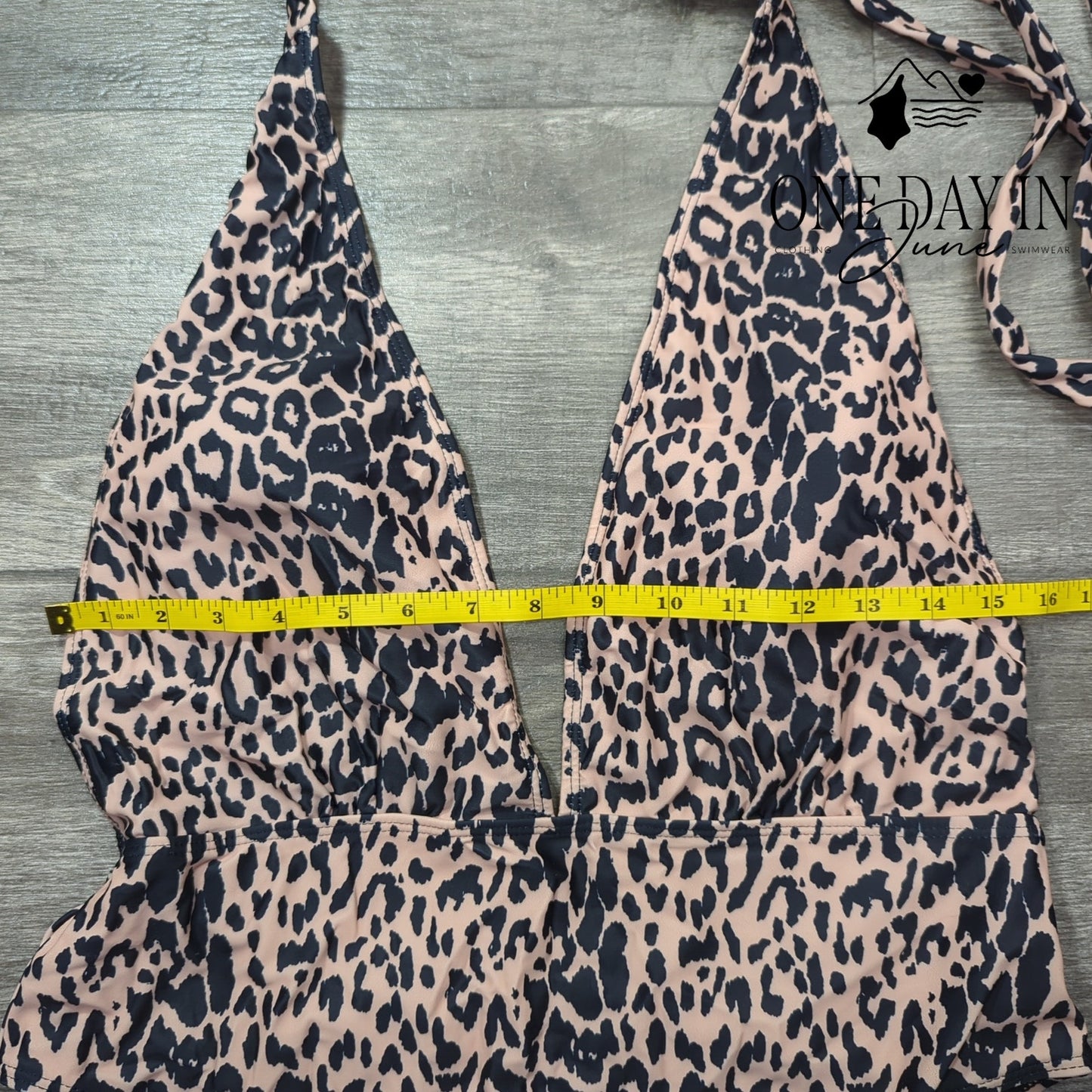 Lilosy Deep V Tie Wrap One Piece Swimsuit Size XL