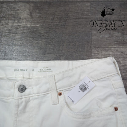 Old Navy High Rise OG Loose Distressed Jeans Size 14