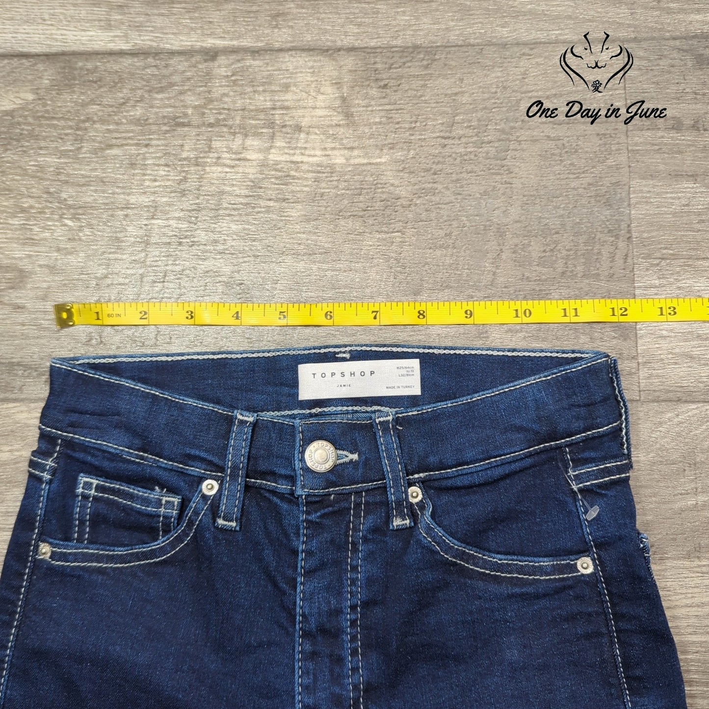 Topshop Jamie High Waist Skinny Ankle Jeans Size 25 (2)