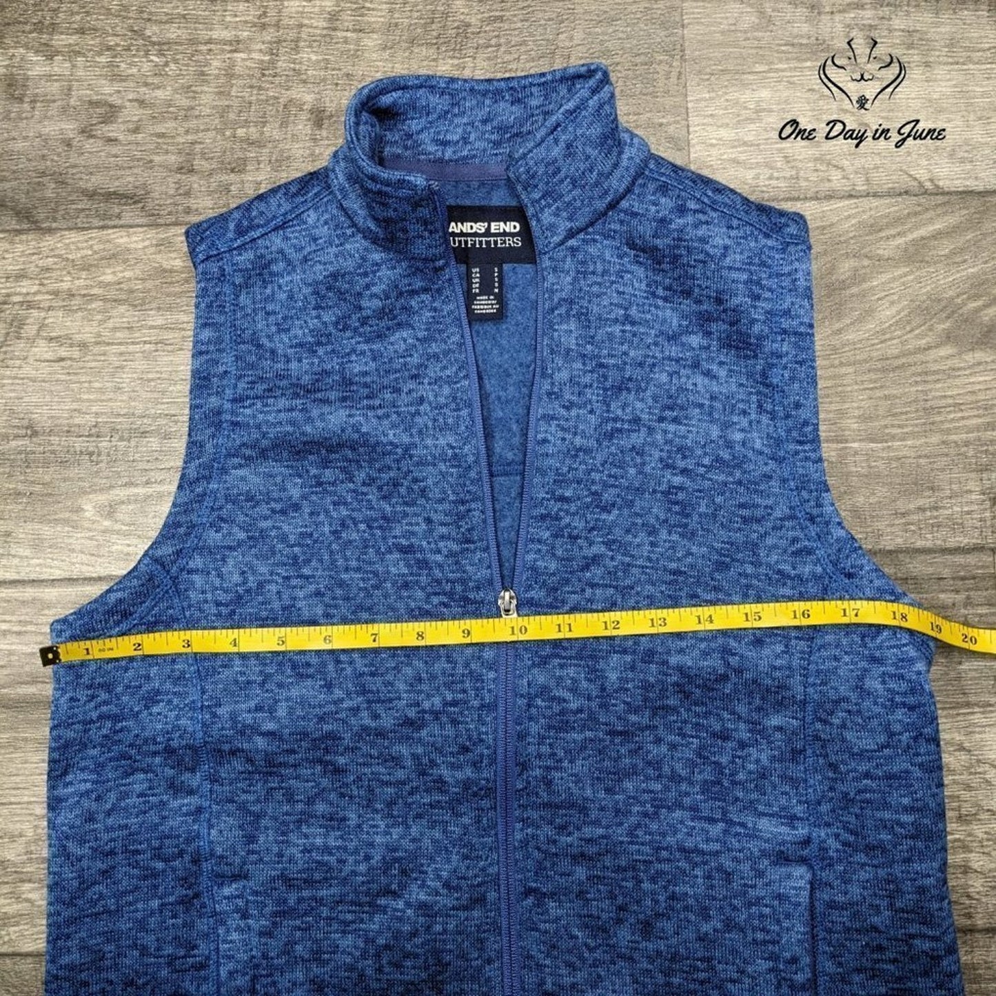 Lands' End Zip Front Pocketed Vest Size S