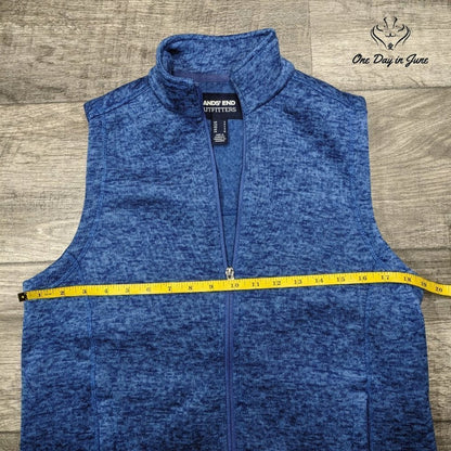 Lands' End Zip Front Pocketed Vest Size S