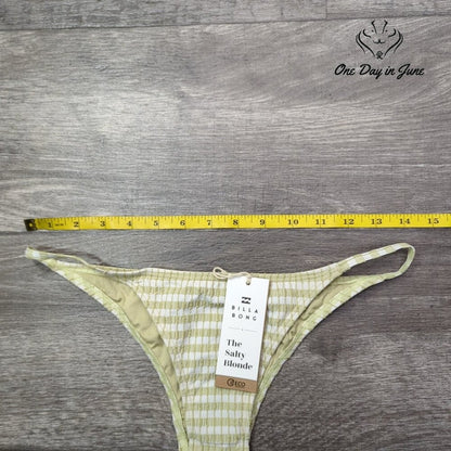 Billabong Salty Blonde Meet Your Match Isla Bikini Bottom Gingham NWT Size S